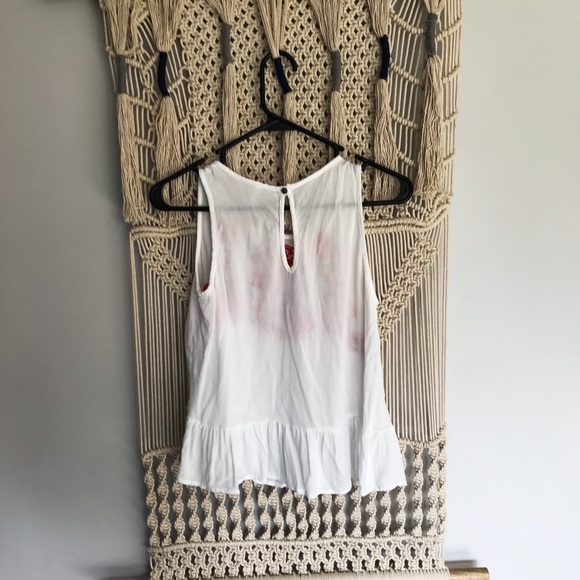 Target Floral Detailed Peplum Tank Top - Picture 2 of 3